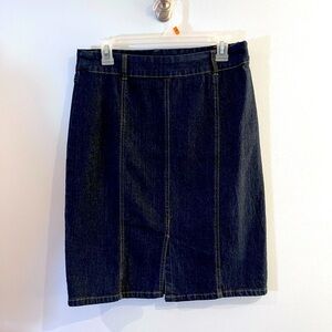 Mark by Avon Juniors/Womens Denim Pencil Skirt Size L Front Slit
